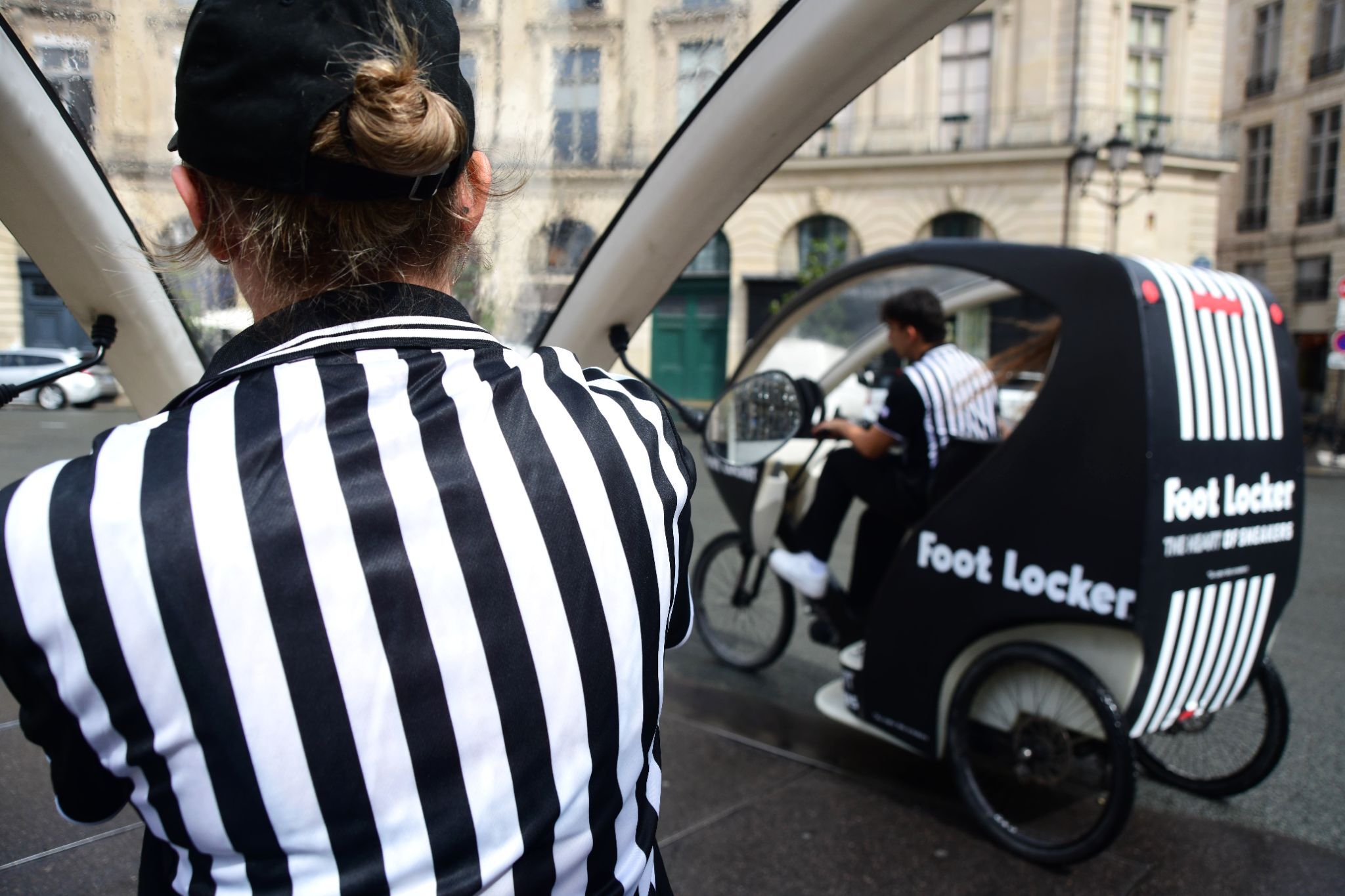 Uber driver in Foot Locker uniform